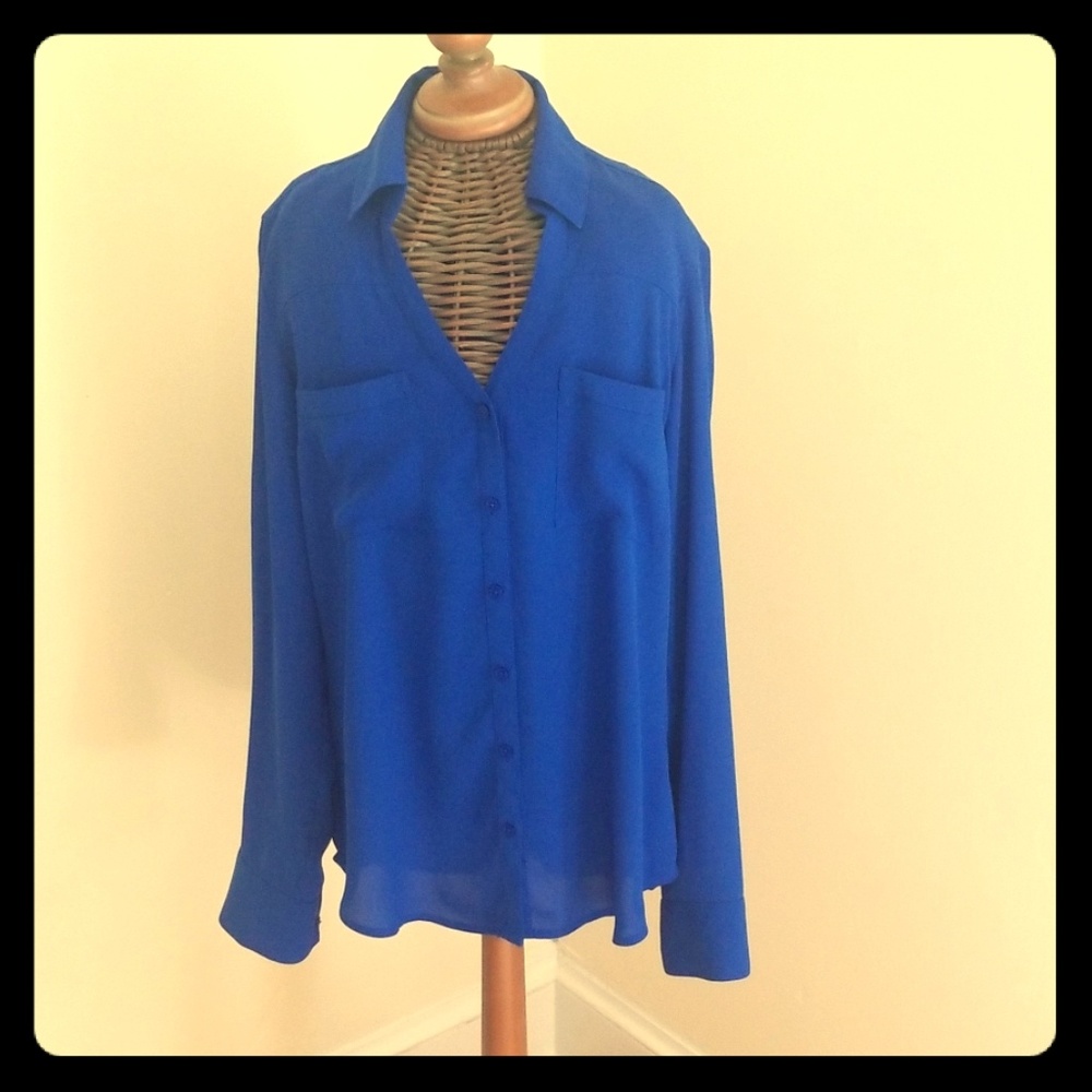 Express blue button down - work shirt